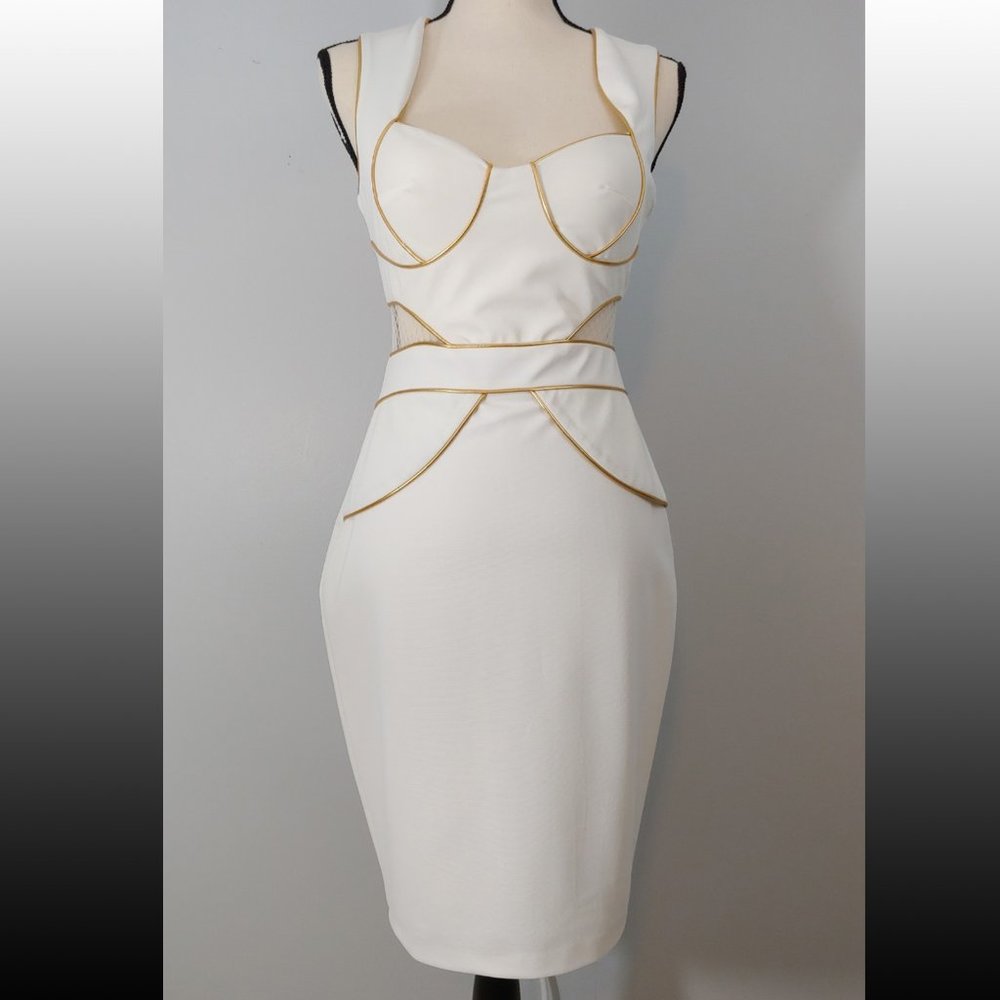 Pia Michi Cocktail Dress Peekaboo Sides Size 10